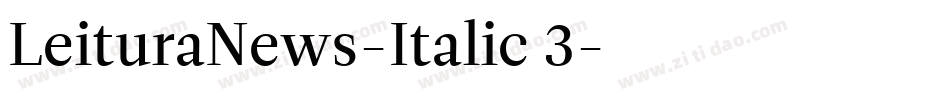 LeituraNews-Italic 3字体转换